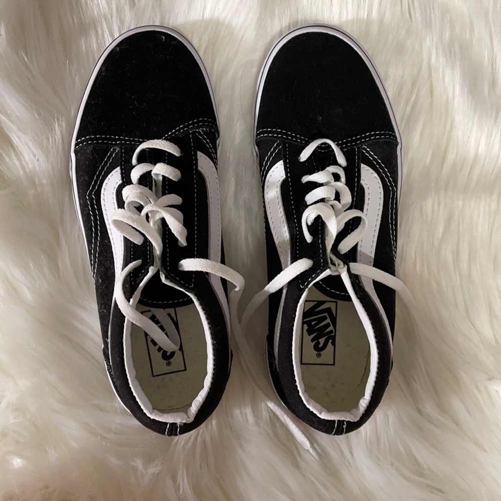 Kids old skool black vans - never wore